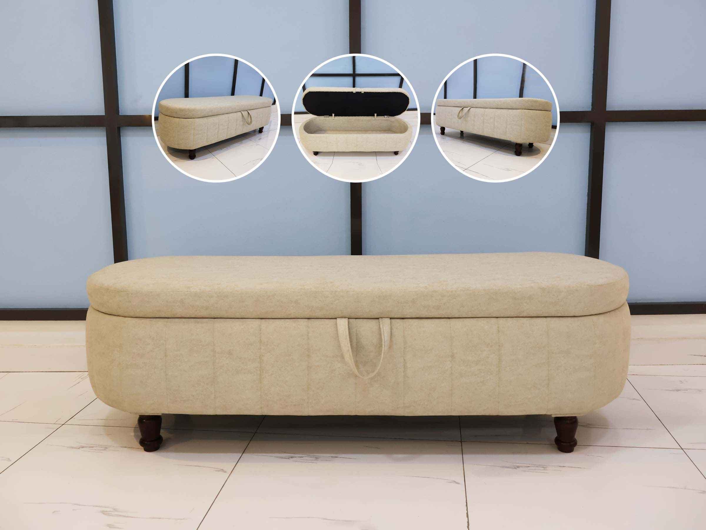 Ivory White Bedside Bench