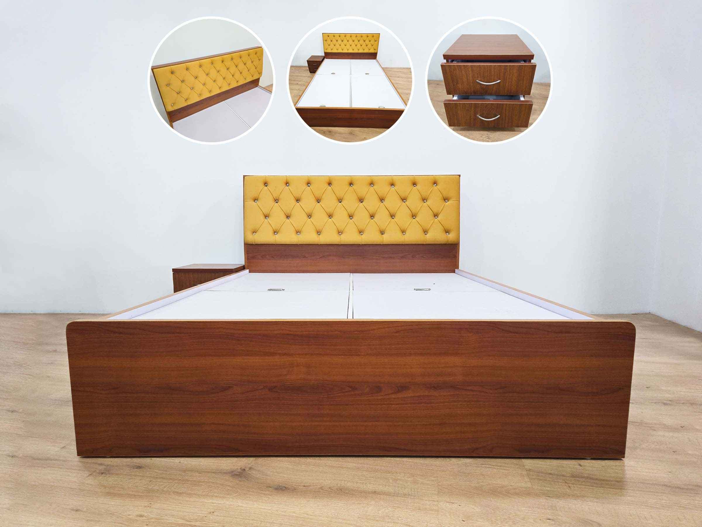 Yellow Queen Size Bed