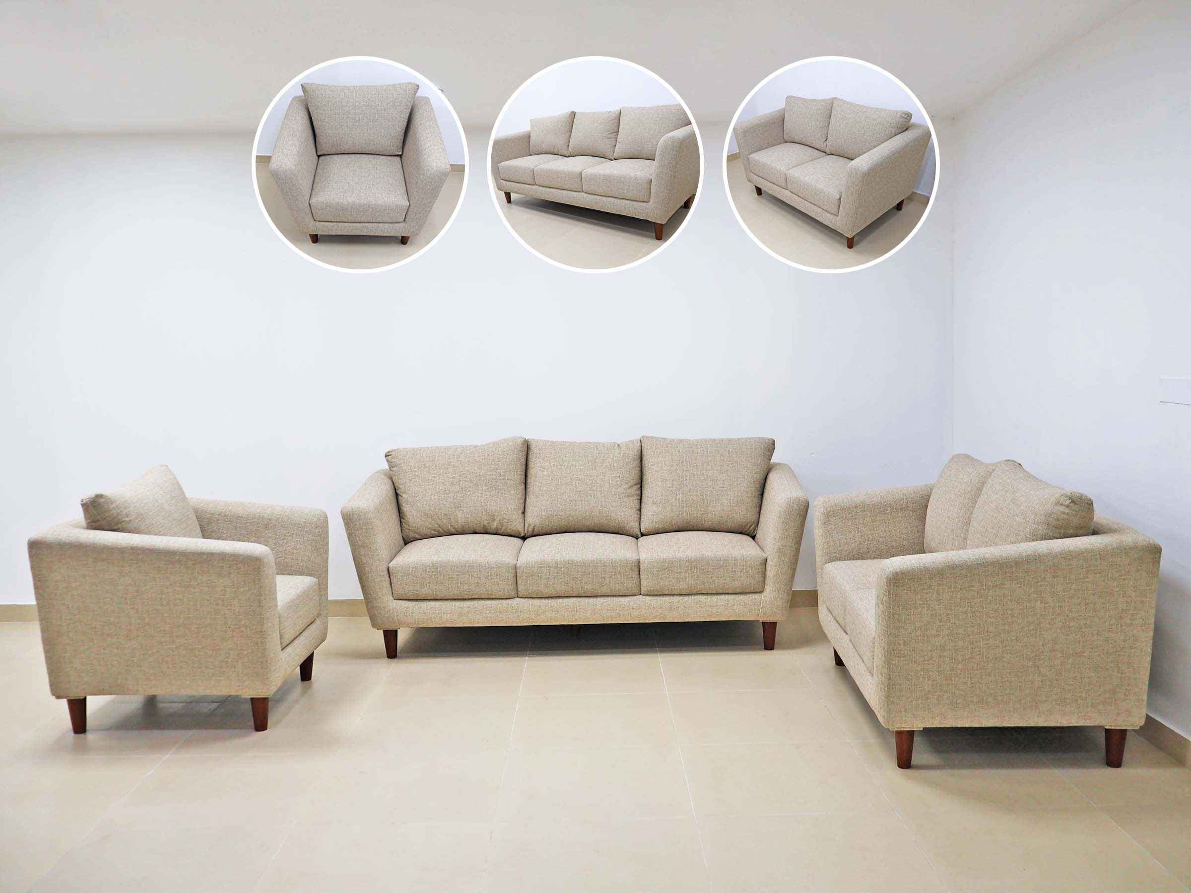 Beige Comfort Sofa Set