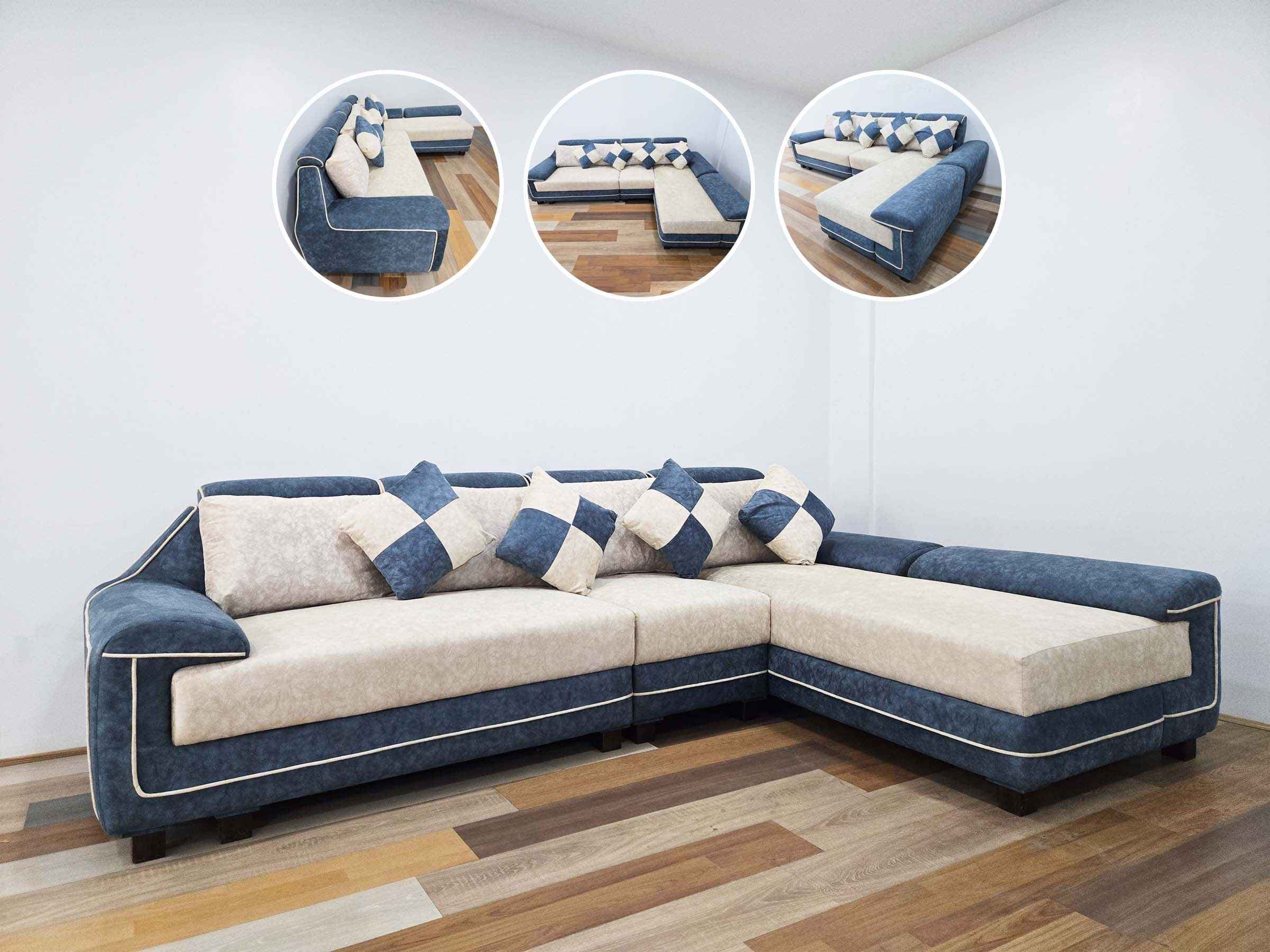 L-shaped lounge sofa