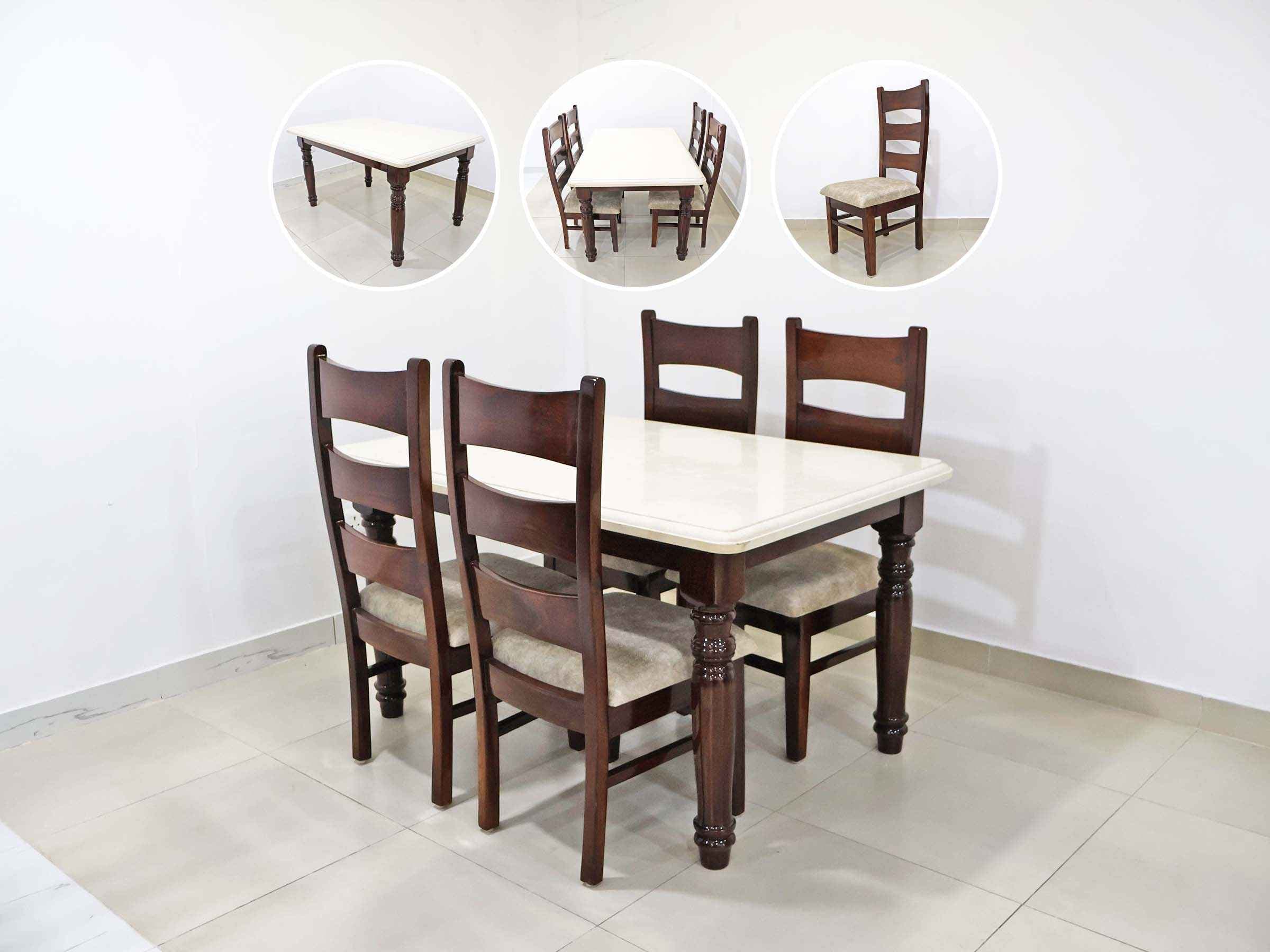 4 Seater Quartz Dining Set