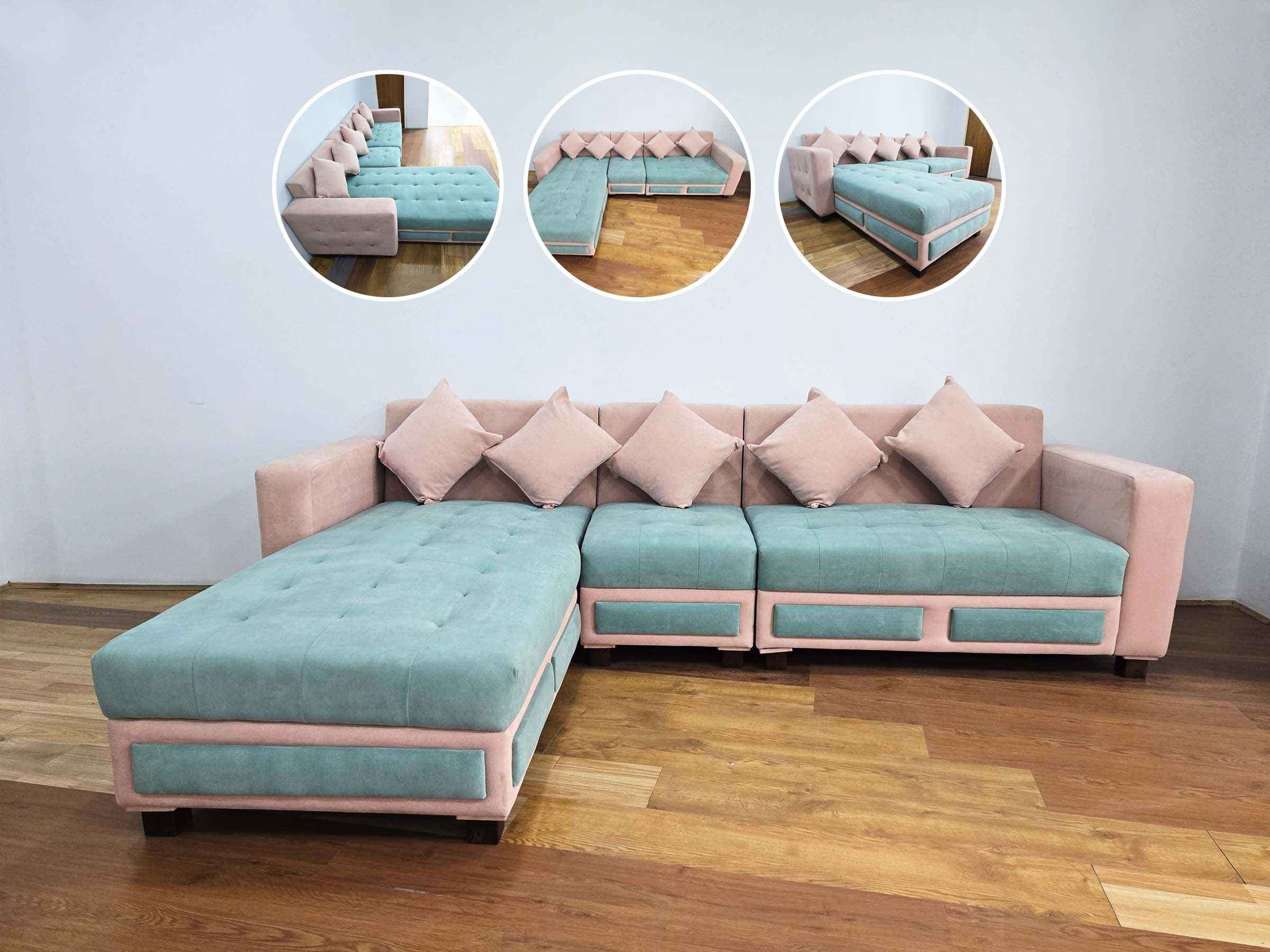 L-shaped lounge sofa