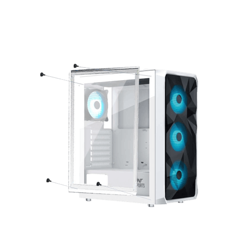 ANT Esports ICE-112 (ATX) Mid Tower Gaming Case – Black