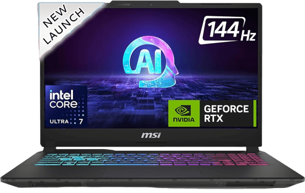 MSI Cyborg 15 AI 2024 (Intel Core Ultra 7 155H | RTX 4050 Graphics) – 16GB, Black, NVIDIA, 1 Year Warranty, 512GB