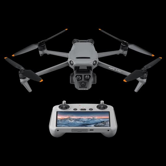 Dji Mavic 3 Pro Lightweight and Foldable Camera Drone with 4K/60fps Video , 47-min Flight Time , Tri-Directional Obstacle Sensing – DJI RC