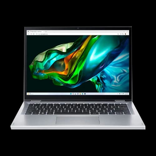 Acer Spin 3 2023 (12th Gen Intel Core i3-N305 | Intel UHD Graphics) – Silver, 8GB, 256GB, 1 Year Warranty