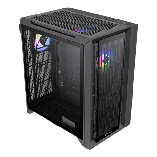 Thermaltake CTE C700 TG ARGB Mid Tower Chassis – Black/White, Tempered Glass, SPCC – Snow