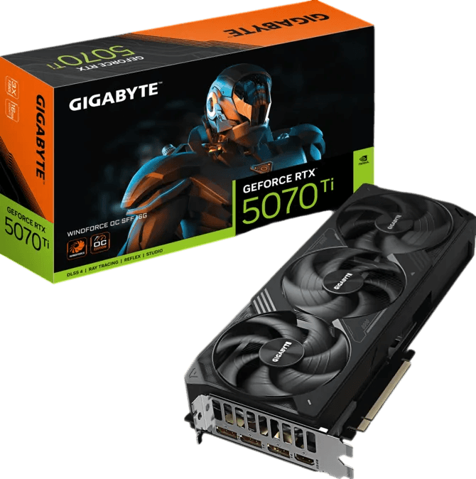 GIGABYTE GeForce RTX 5070 Ti WINDFORCE OC SFF 16GB GDDR7 Graphics Card – 3 Years Warrranty