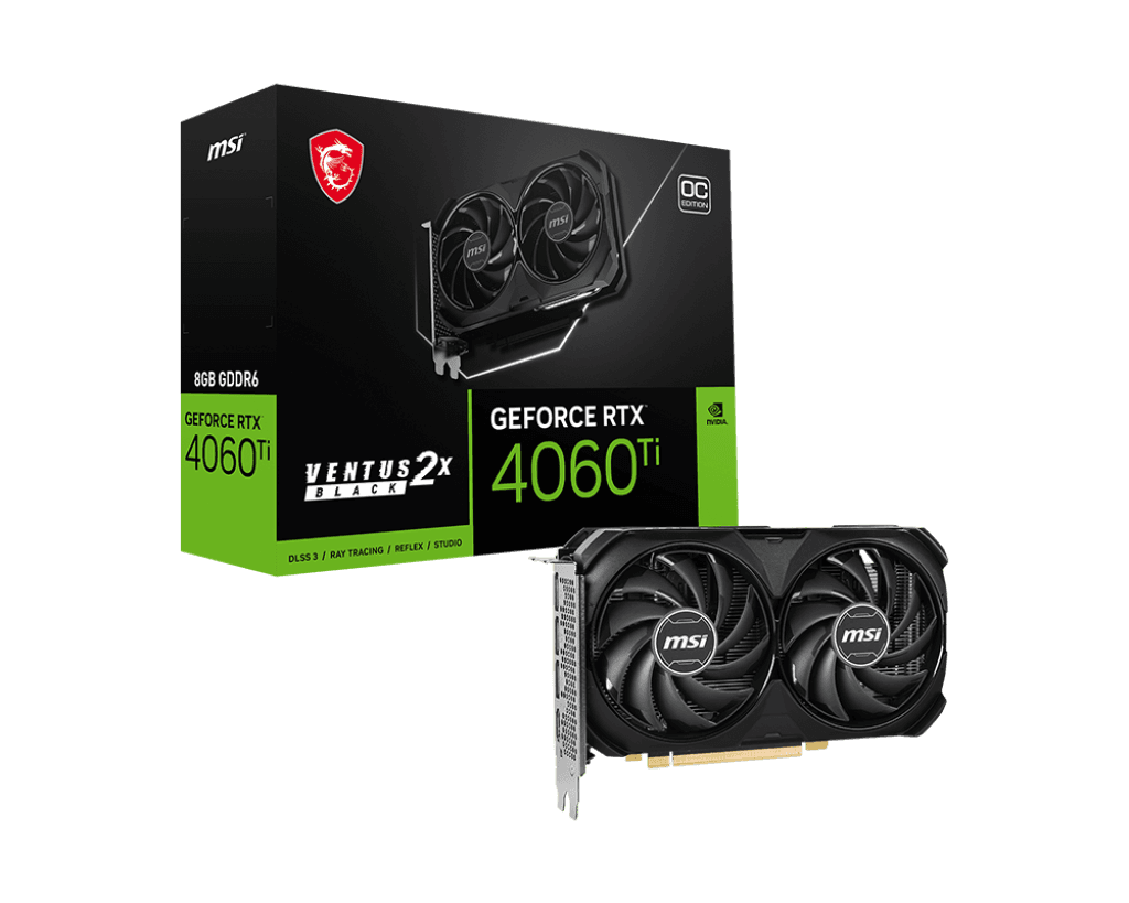 MSI GeForce RTX 4060 Ti VENTUS 2X BLACK OC 8GB