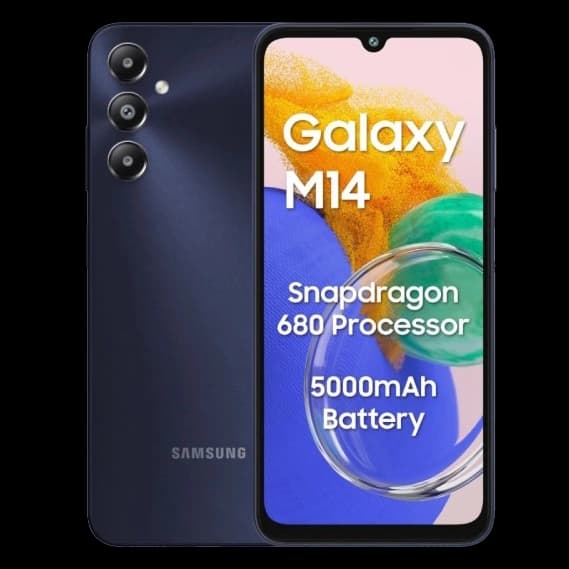 Samsung Galaxy M14 4G – 4/64GB, Free Vibes Bass Buds 411 Worth Rs. 1199, Arctic Blue