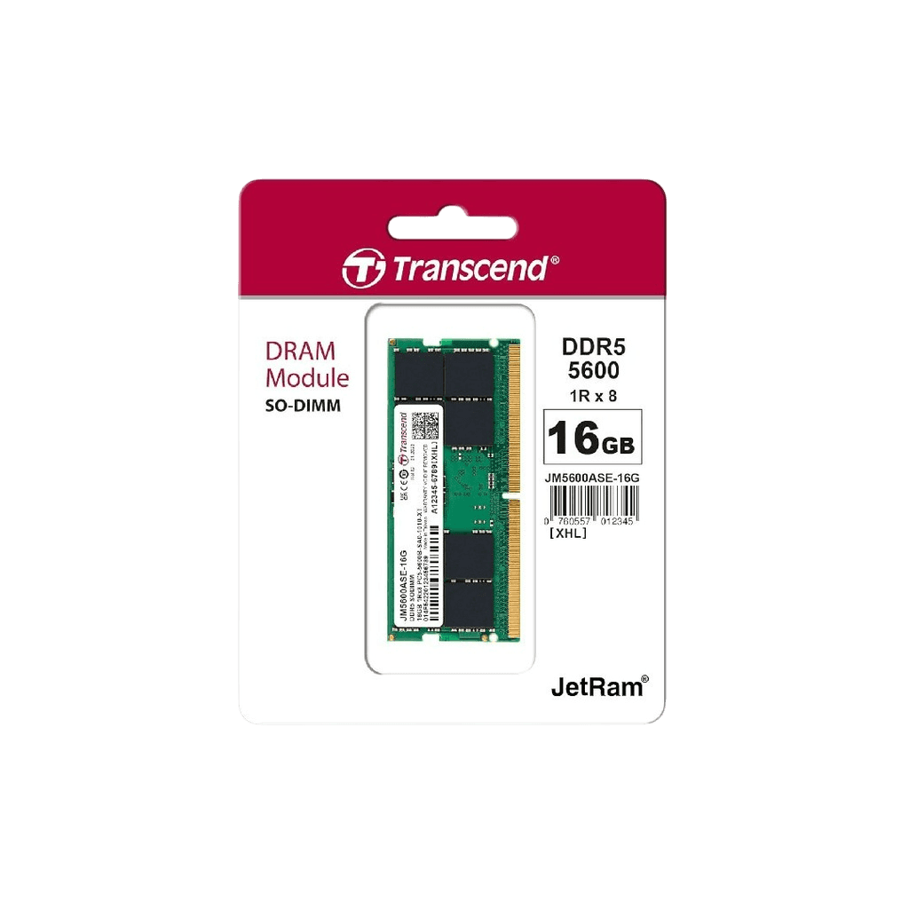 Transcend SO-DIMM Module Laptop RAM 16GB DDR5 5600MHz