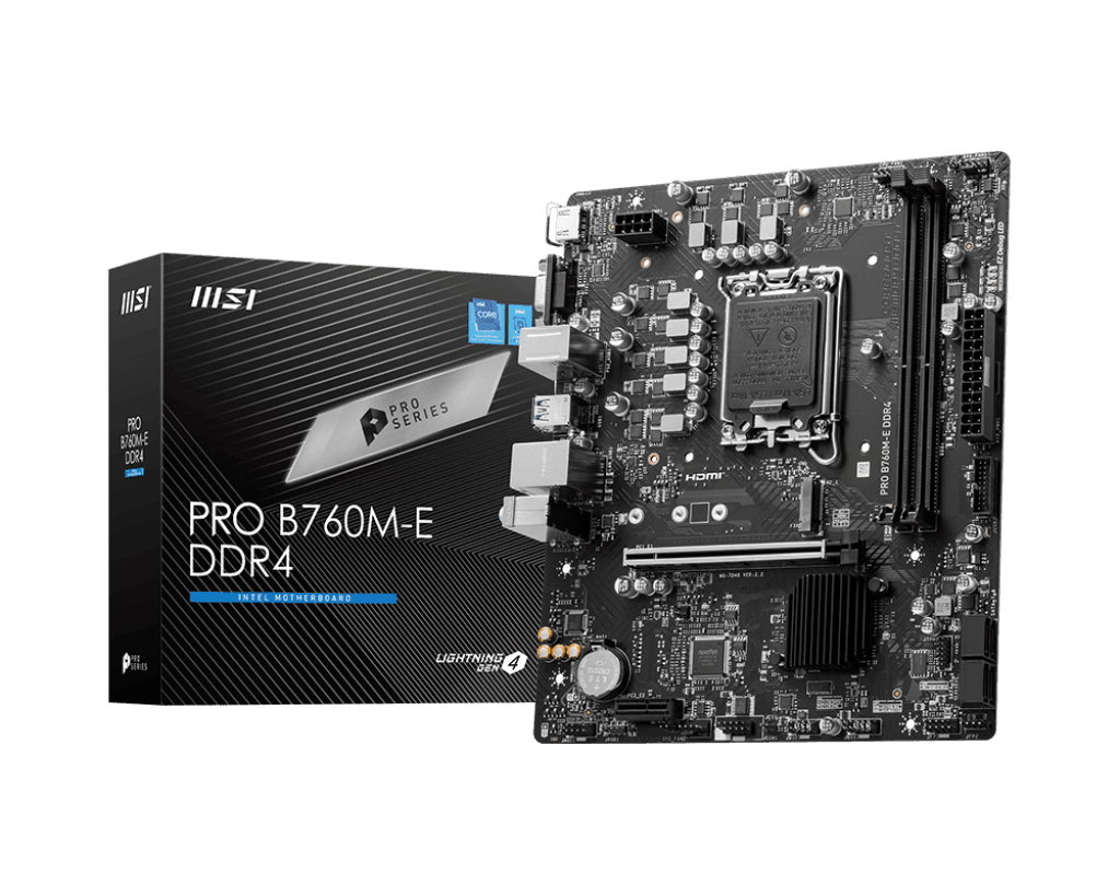MSI M/Board PRO B760M-E DDR4 Intel 12th and 13th Gen