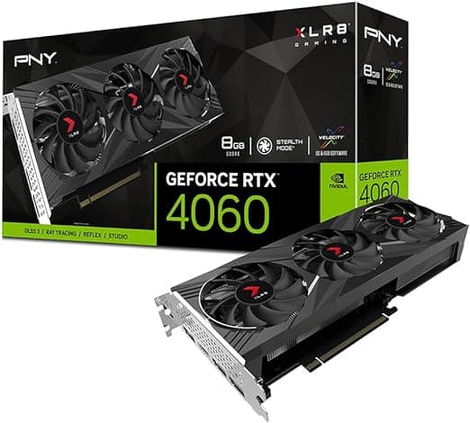 PNY GeForce RTX 4060 8GB XLR8 Gaming VERTO EPIC-X RGB Triple Fan DLSS 3 Graphics Card