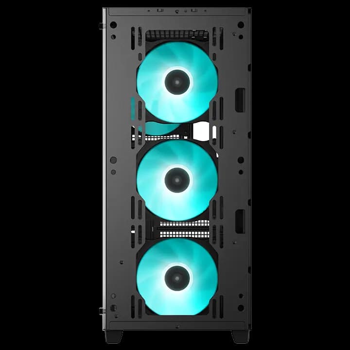 DeepCool CC560 Mid-Tower Case with four pre-installed LED fans tempered glass window