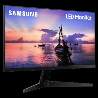 Samsung 24-inch FHD Monitor, IPS, 75 Hz, Bezel Less Design, AMD FreeSync, Flicker Free, HDMI, D-sub, (LF24T350FHWXXL, Dark Blue Gray)