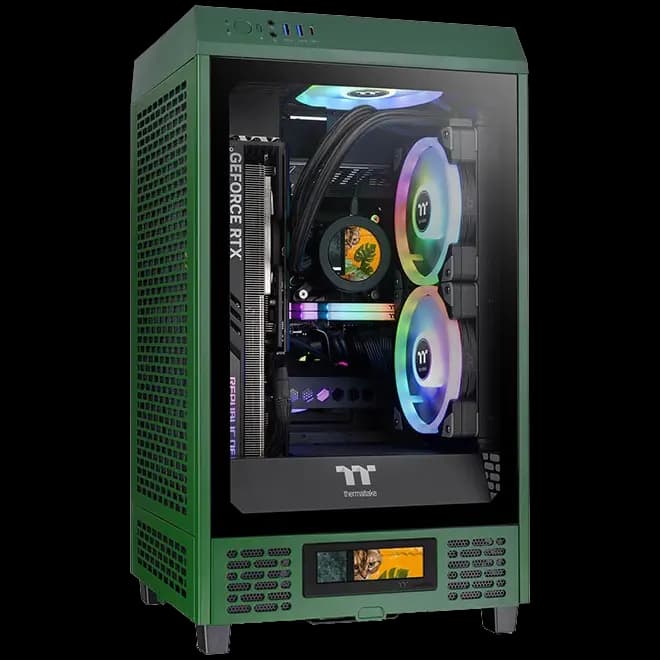 Thermaltake Tower 200 Racing Green/Racing Green CASE SPCC/Tempered Glass*1/CT140 Fan*2/Color Box – MnVrfPIGsjzwUevU