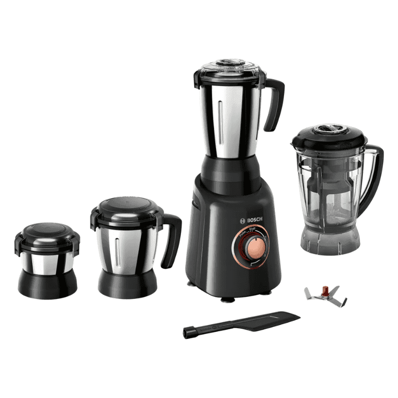 Bosch Mixer Grinder TrueMixx 750 W (MGM6644BIN, Black, 4 jars)