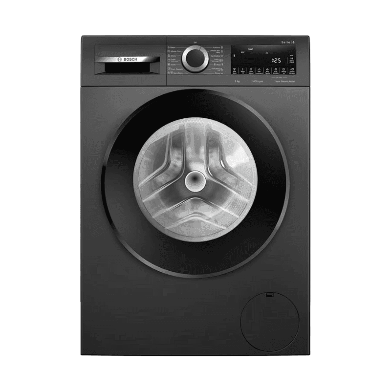 Bosch 9kg 5 Star Anti Wrinkle &amp;amp; Steam Care Fully Automatic Front Load Washing Machine (WGA244ZTIN, Black Grey)