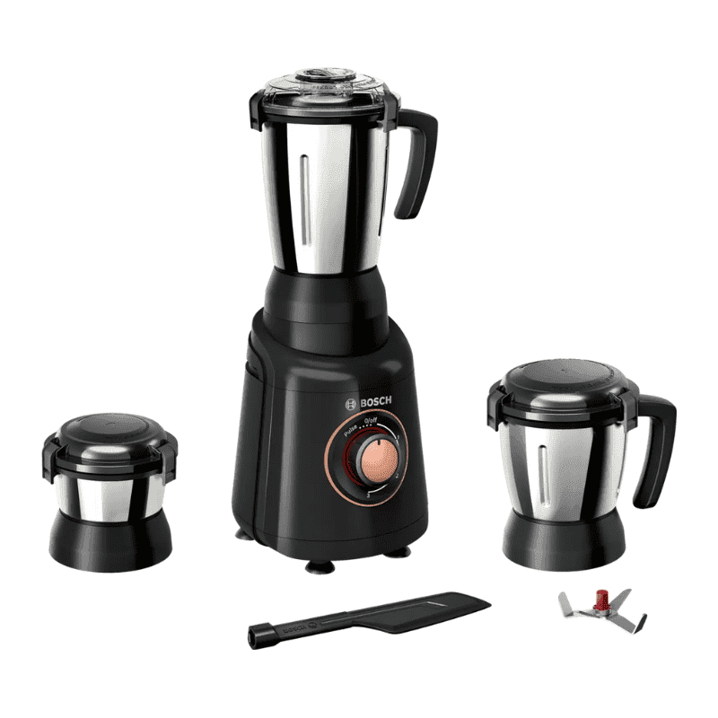 Bosch Mixer Grinder TrueMixx Radiance 600 W (MGM4334BIN, Black, 3 jars)