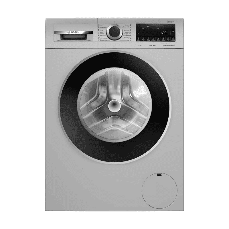 Bosch 9kg 5 Star Anti Wrinkle &amp;amp; Steam Care Fully Automatic Front Load Washing Machine (WGA244ZSIN, Silver)
