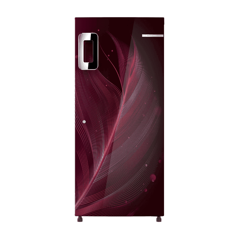 Bosch 207 L, 3 Star Single Door Refrigerator with Industry's largest vegetable box &amp;amp; Beverage space (CST20W33NI, Feather Wine, Smart inverter compressor)