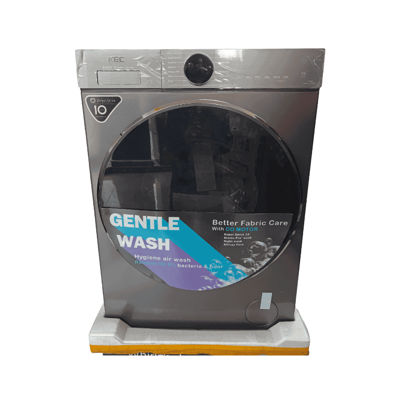 KEC 12kg Front Load Fully Automatic Washing Machine with Direct Drive Inverter Motor, Air Wash &amp;amp; Touch Panel