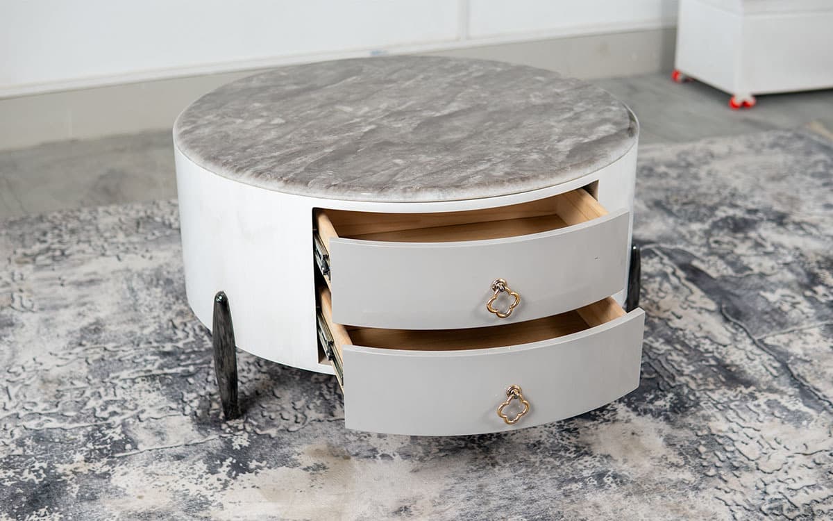 Round T Table marble (B)