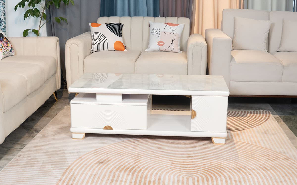 White Drawer Table